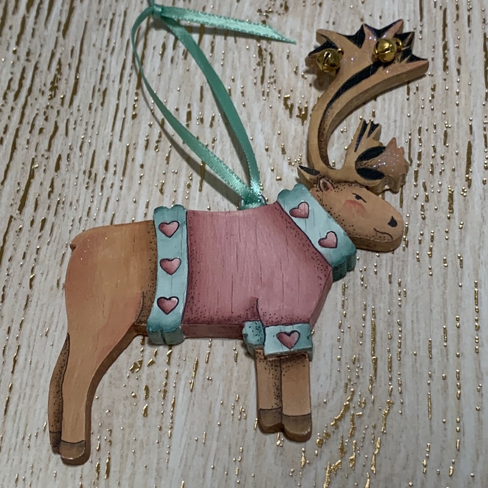 Alaska caribou reindeer wood ornament Mary Harper #2